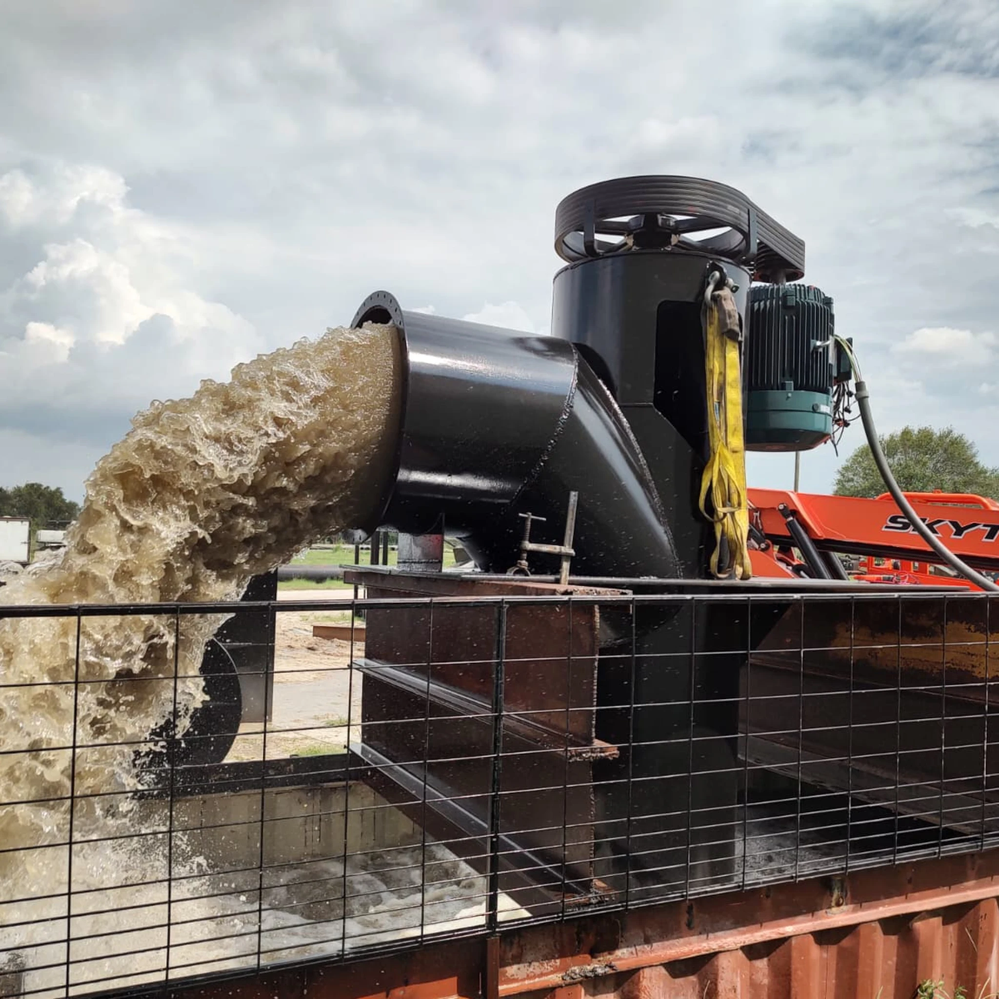 a running axial flow pump