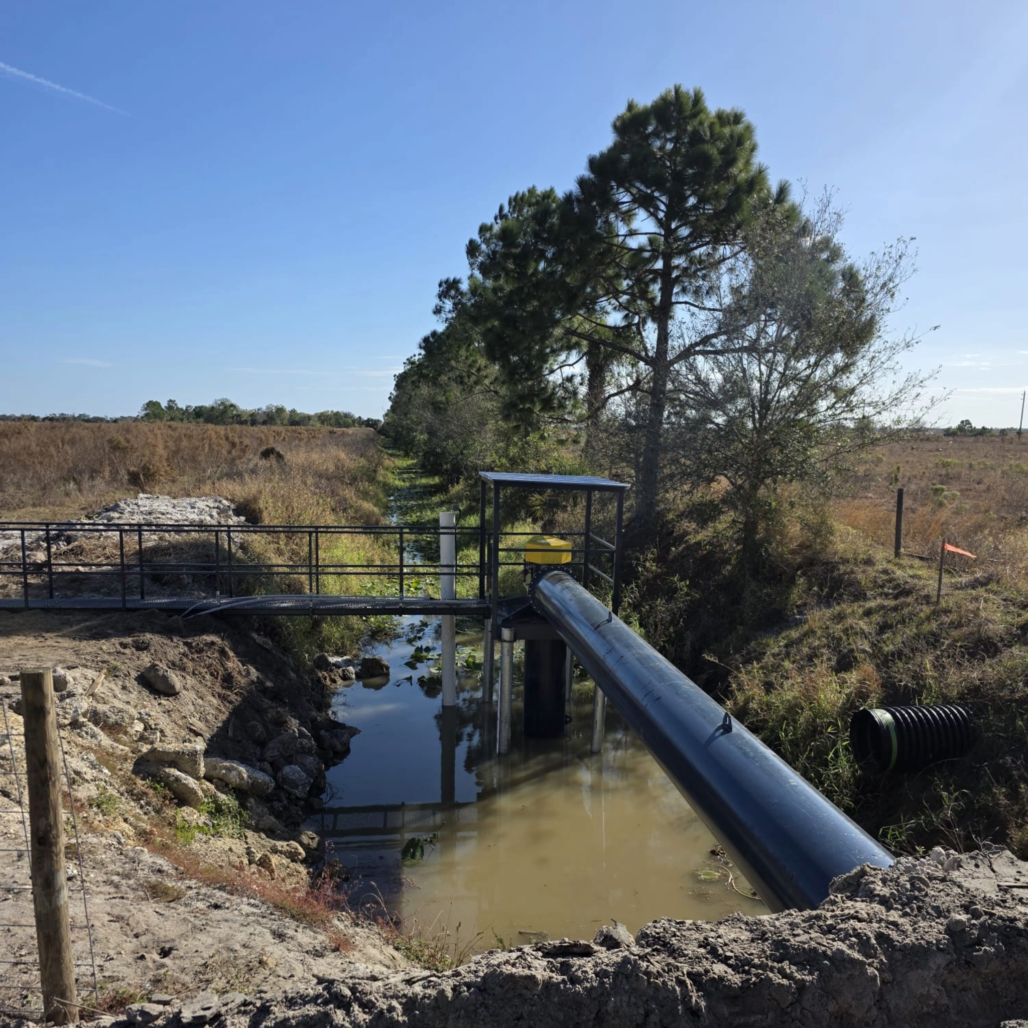 an axial flow pump in a canal